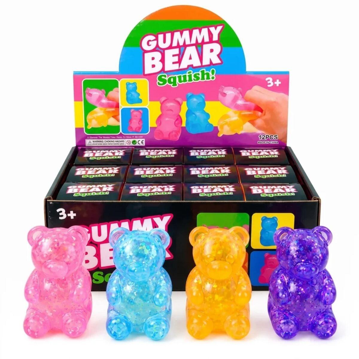 Squishy Oso transparente c/glitter