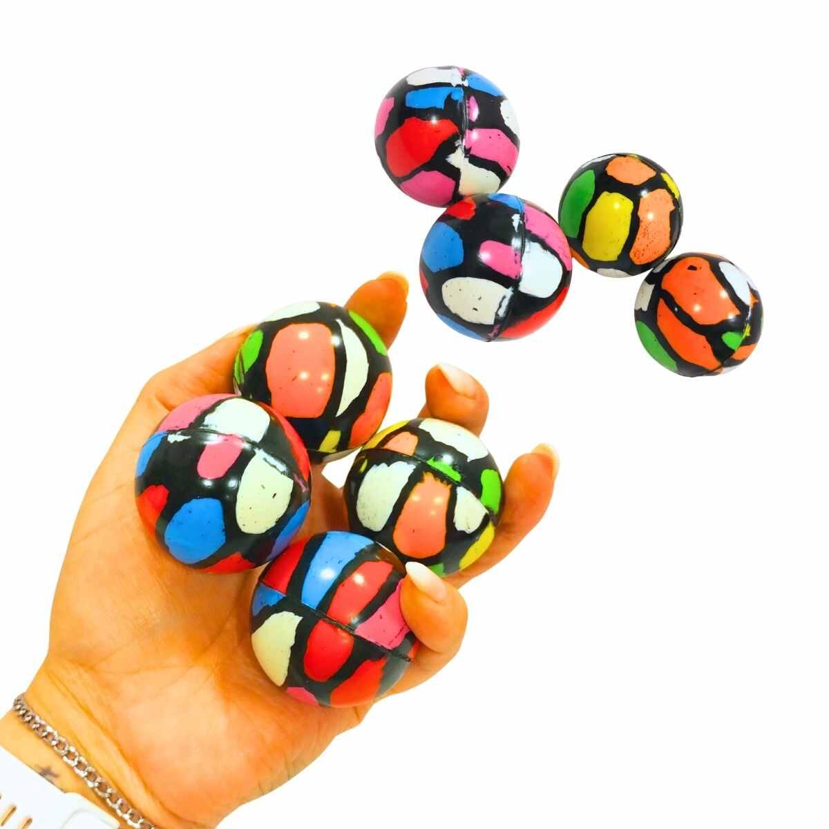 Pelota saltarina cuadrados colores