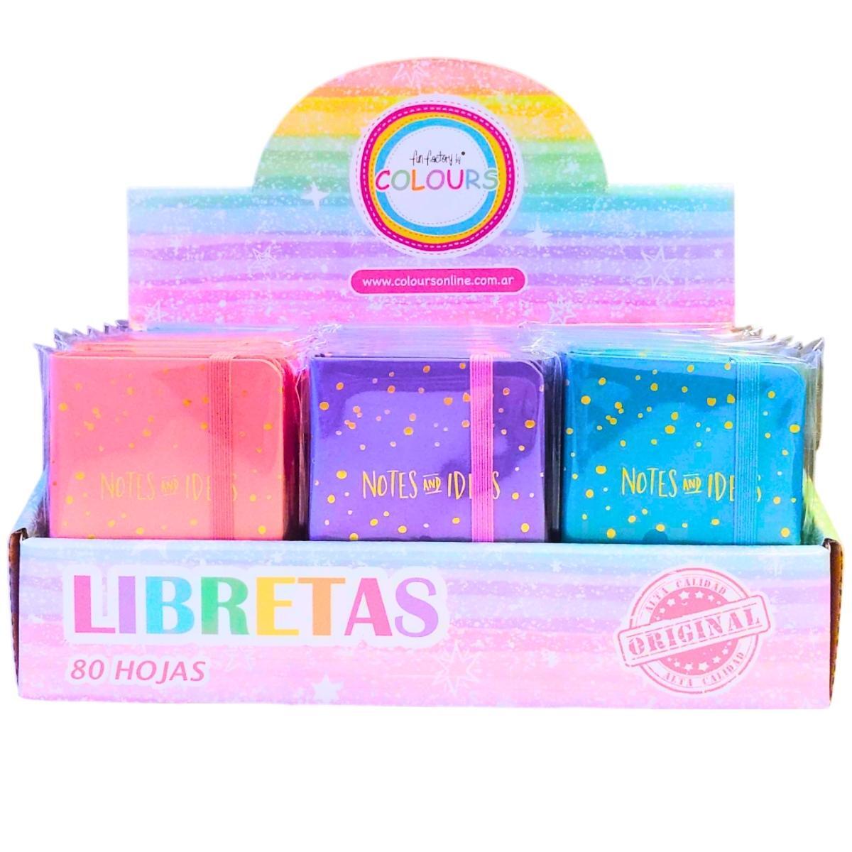 Libreta A7 Degrade Pastel 80 hojas Lisas