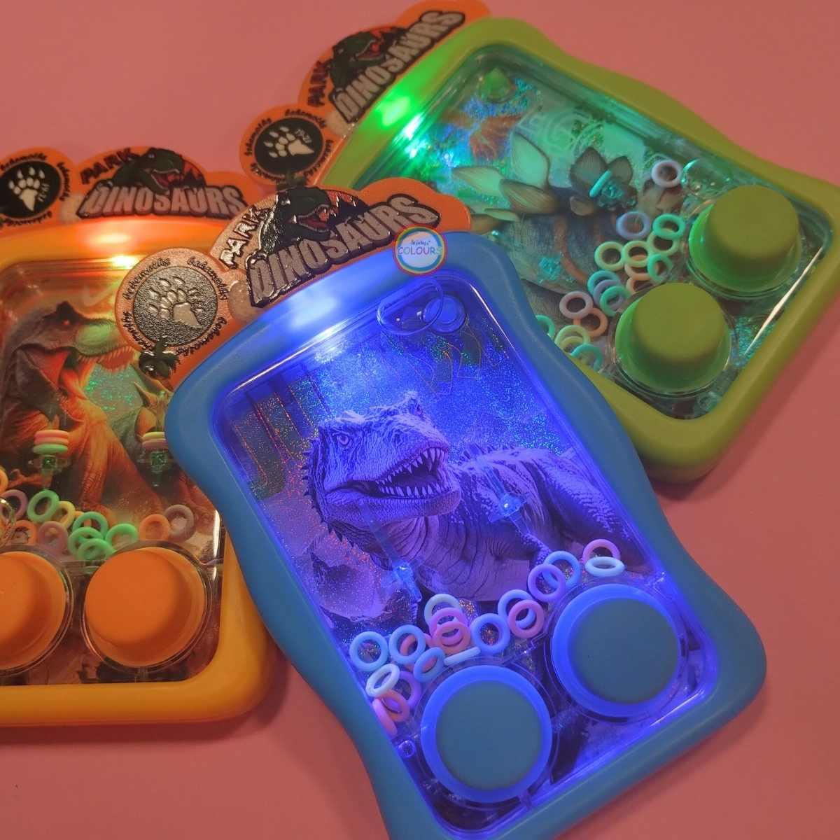 Juego de agua Dinos 2 botones c/LUZ