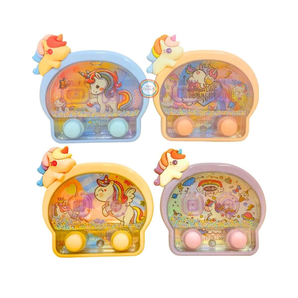 Juego de agua Unicornio c/mini aplique 2 botones y luz