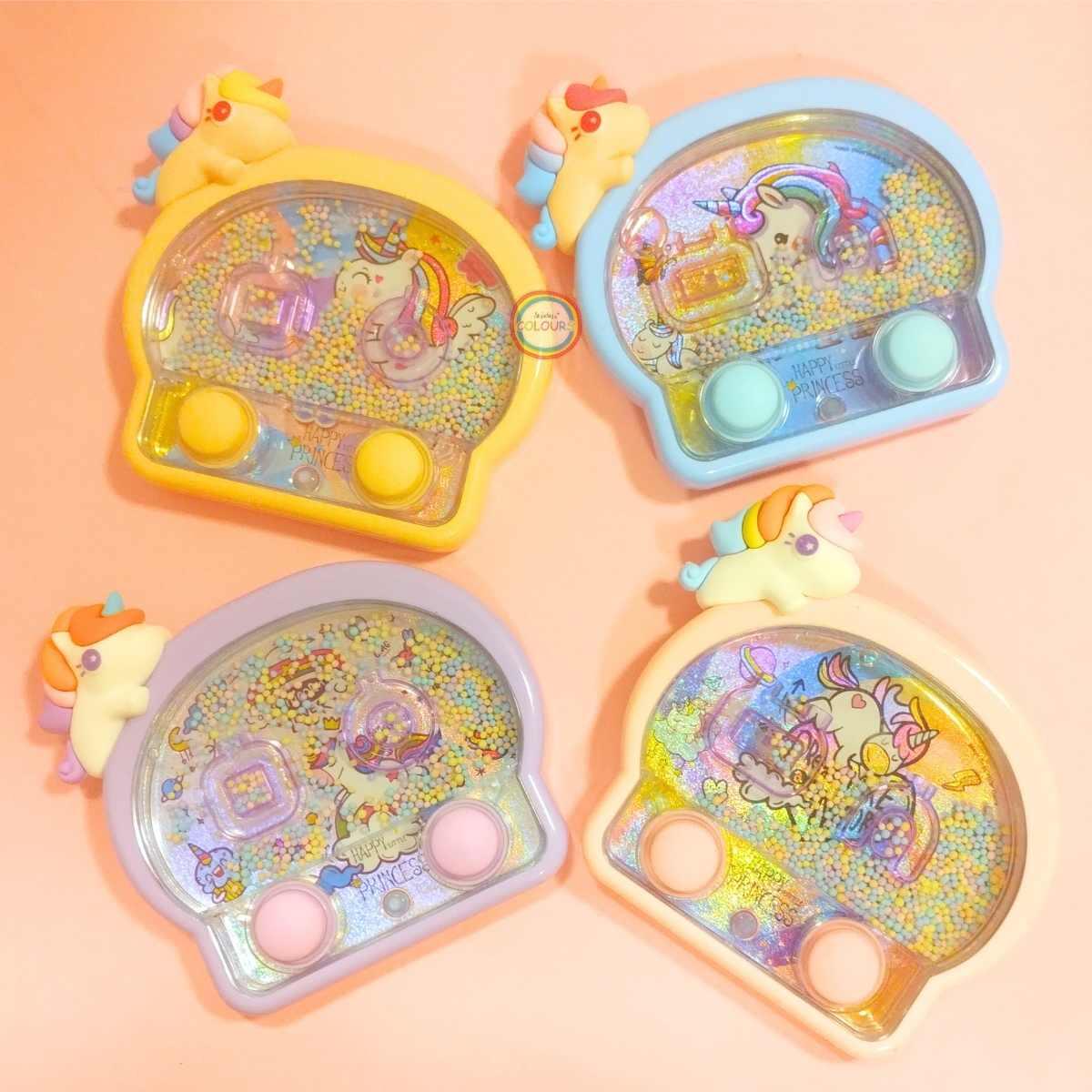 Juego de agua Unicornio c/mini aplique 2 botones y luz