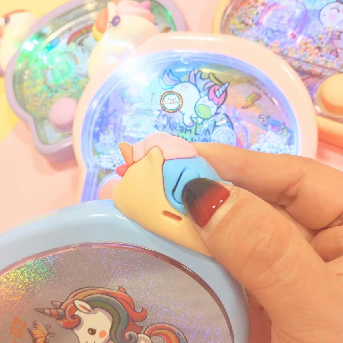 Juego de agua Unicornio c/mini aplique 2 botones y luz