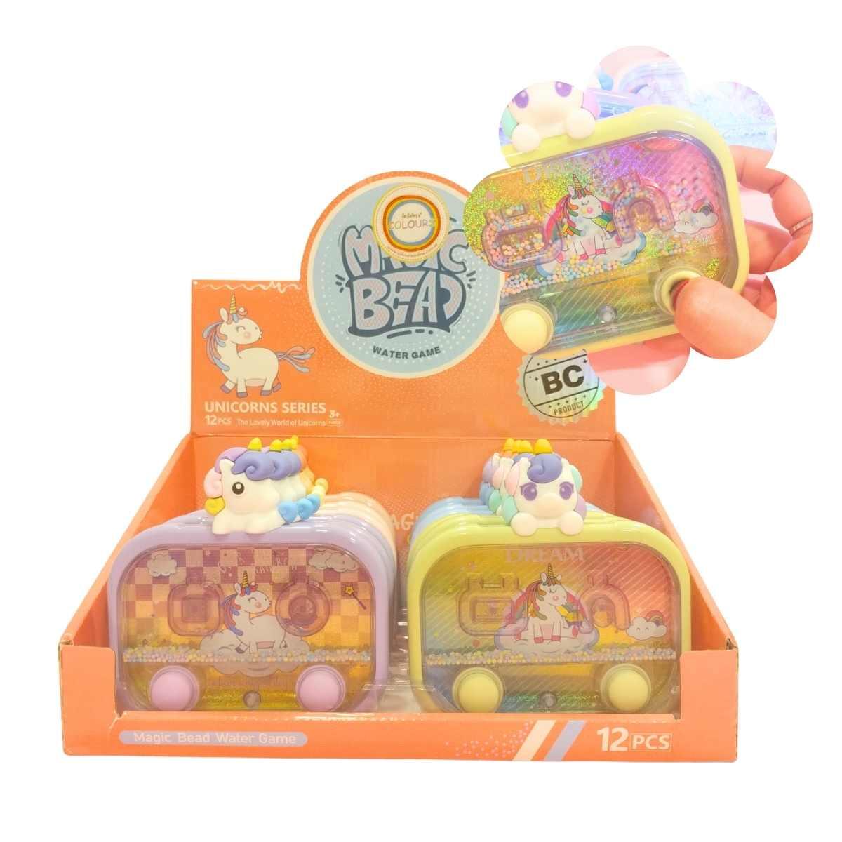 Juego de agua Unicornio c/mini aplique 2 botones y LUZ