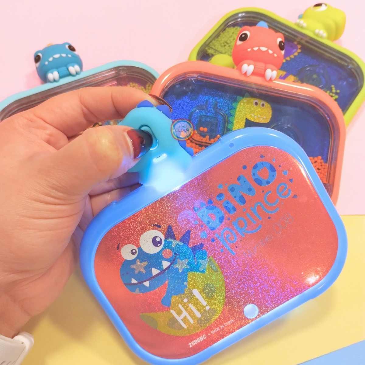 Juego de agua Dino c/mini aplique 2 botones y luz