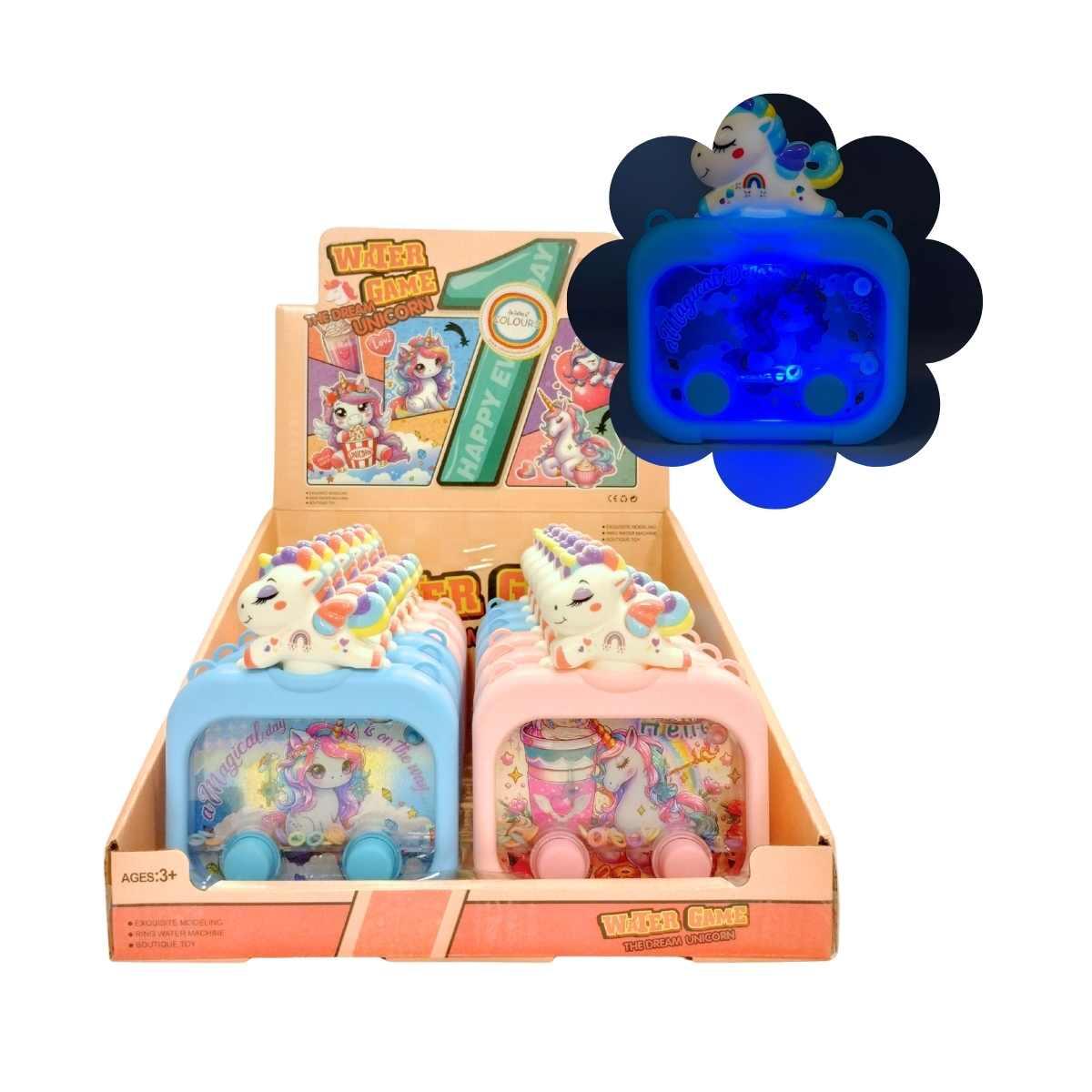 Juego de agua Unicornio c/mini aplique 2 botones y luz