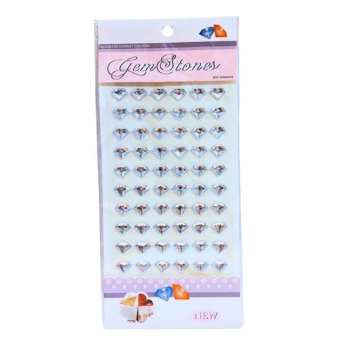 Sticker piedras c/brillos transparentes