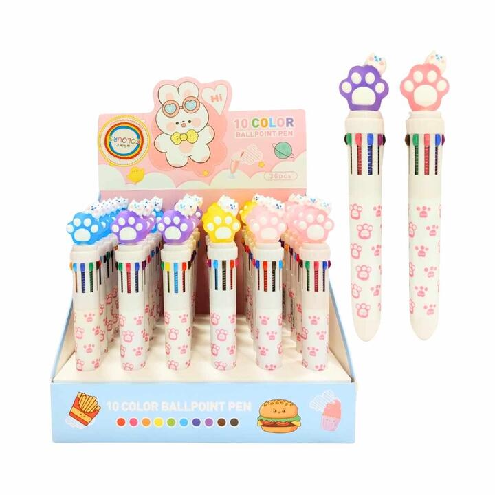 Boligrafo multi x 10 colores Huella