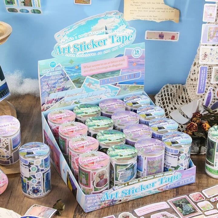 Stickers Van Gogh/Monet en cinta de 1.9mts