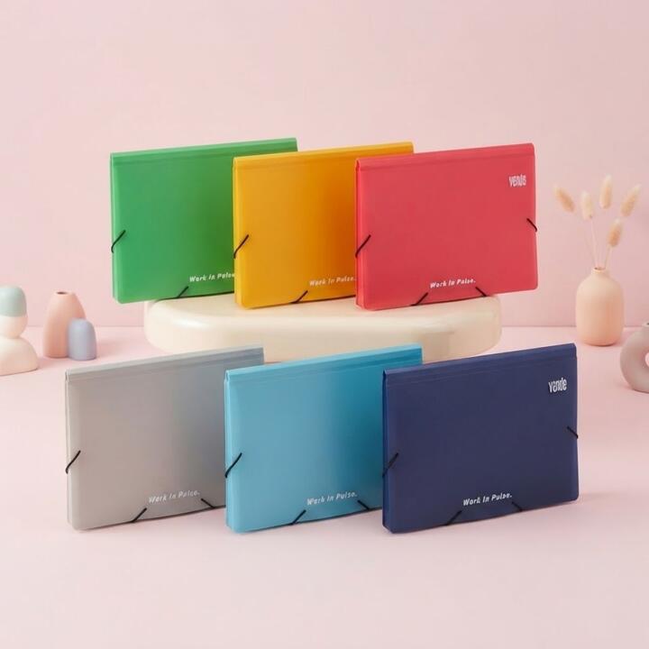 Carpeta A4 Vende c/elastico  colores brillantes - 13 divisiones